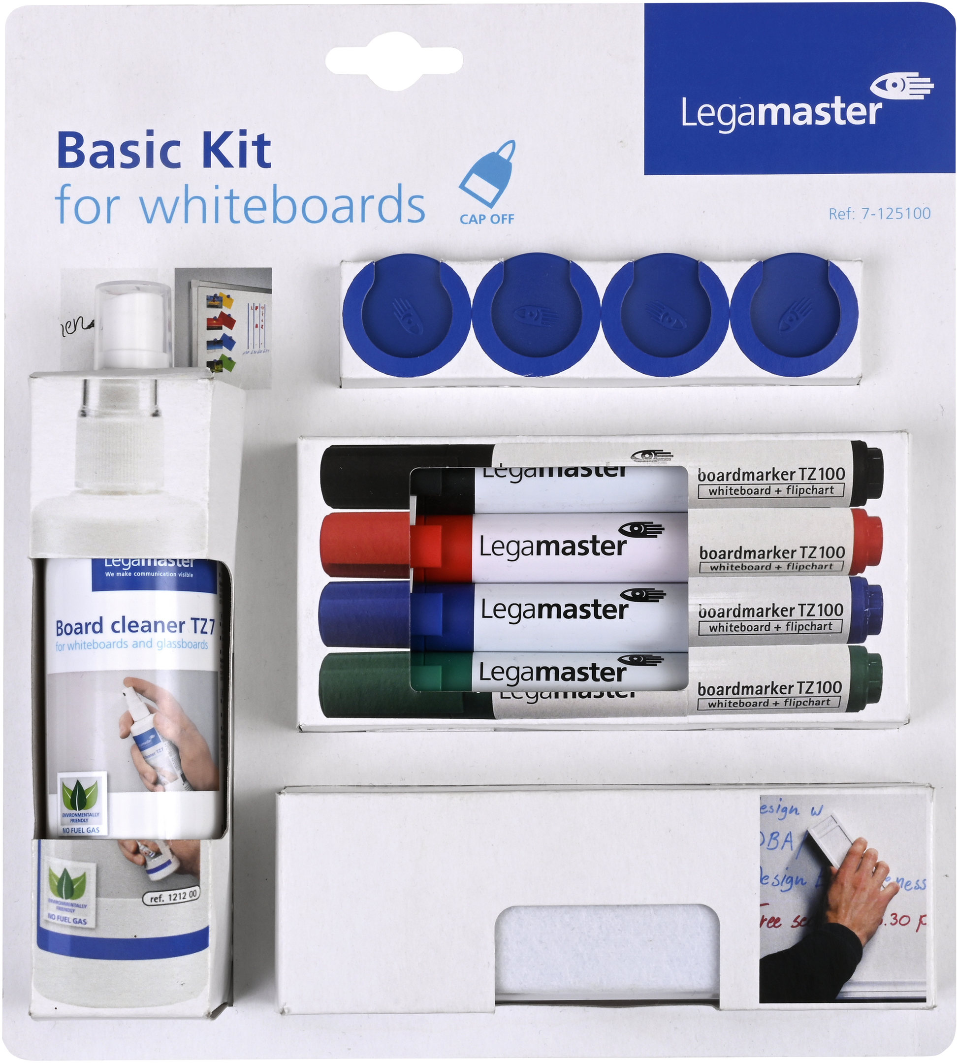 Legamaster Starter-Kit, inkl. 4 Marker, Wischer, Reiniger – für Whiteboards