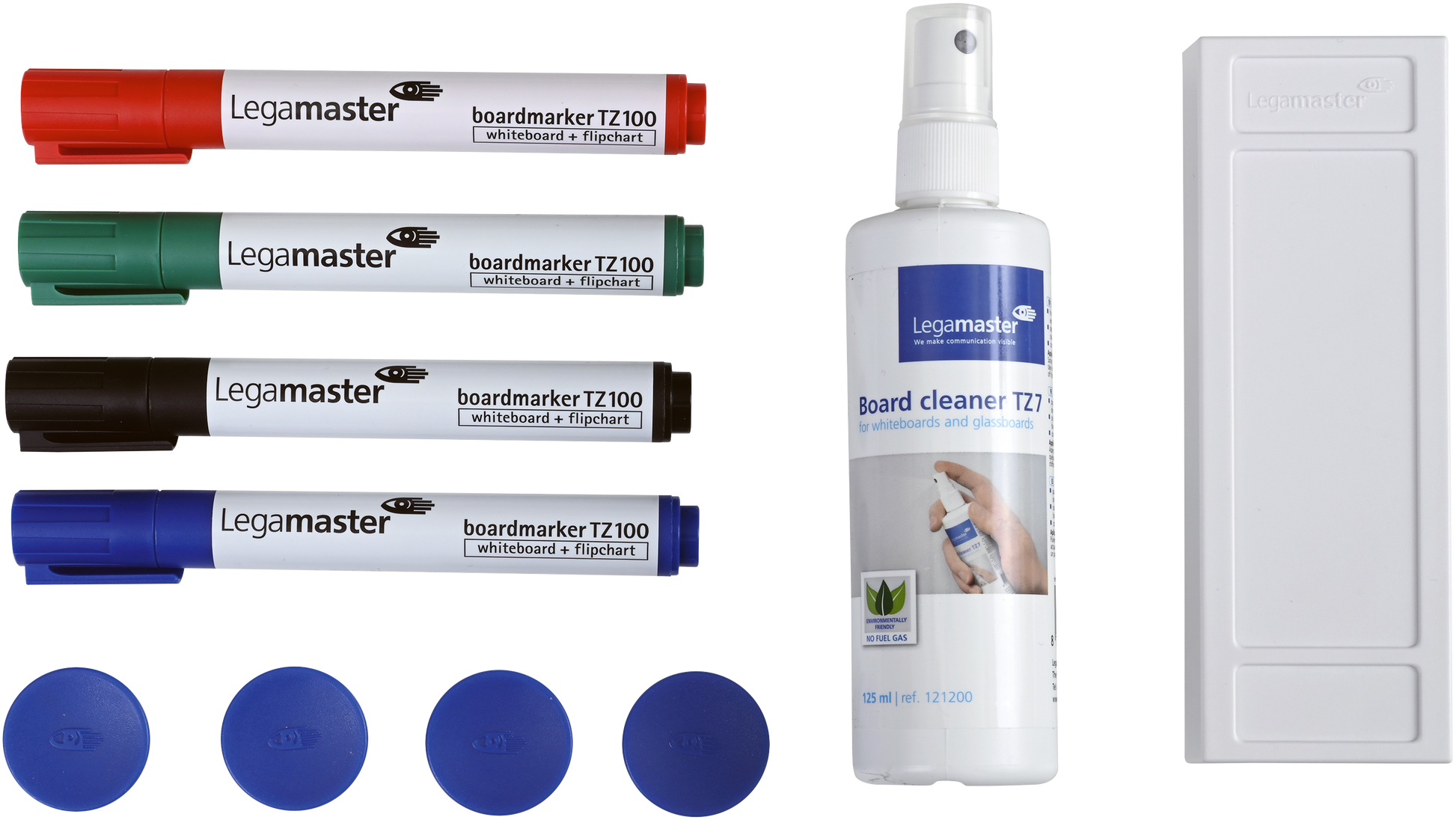 Legamaster Starter-Kit, inkl. 4 Marker, Wischer, Reiniger – für Whiteboards