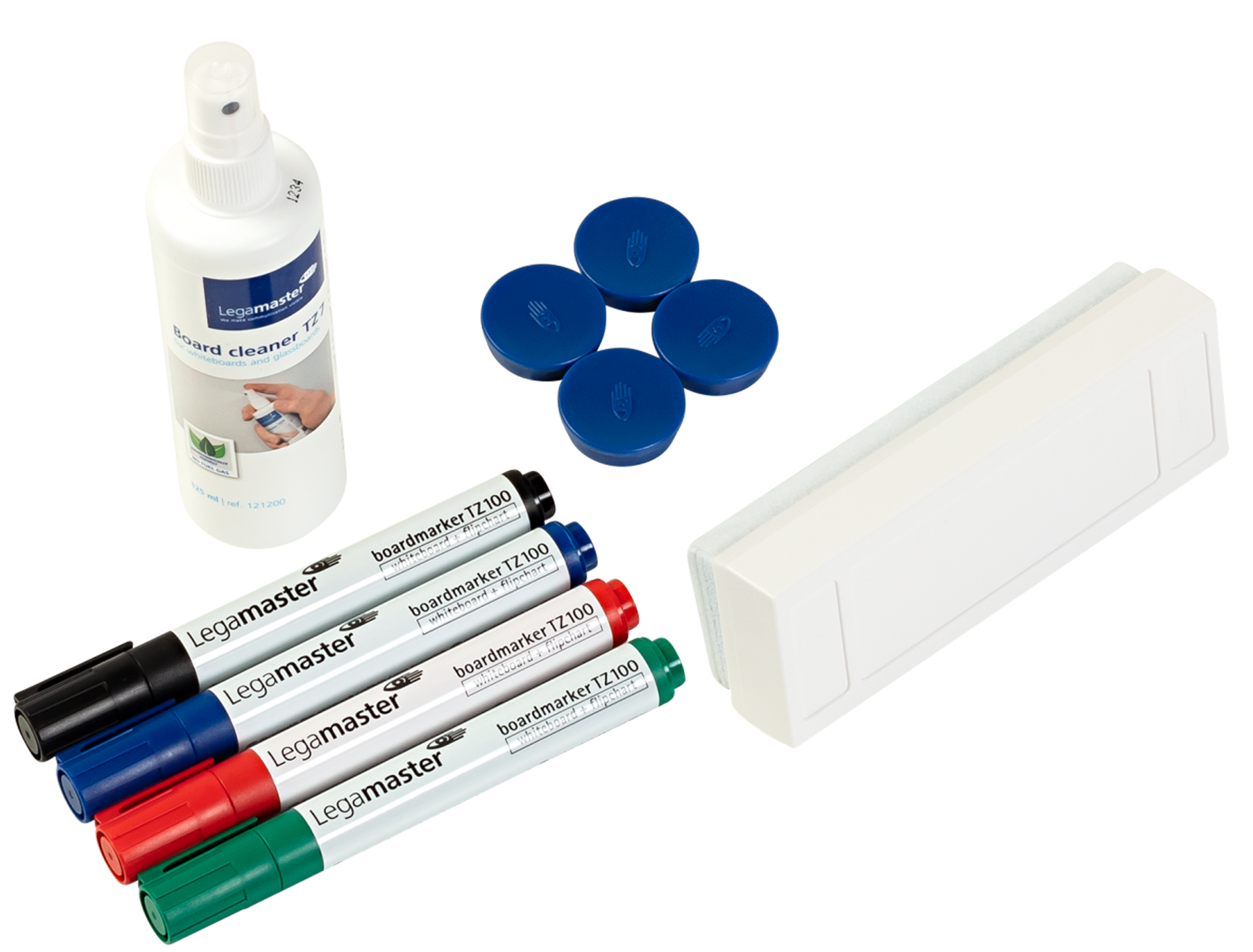Legamaster Starter-Kit, inkl. 4 Marker, Wischer, Reiniger – für Whiteboards