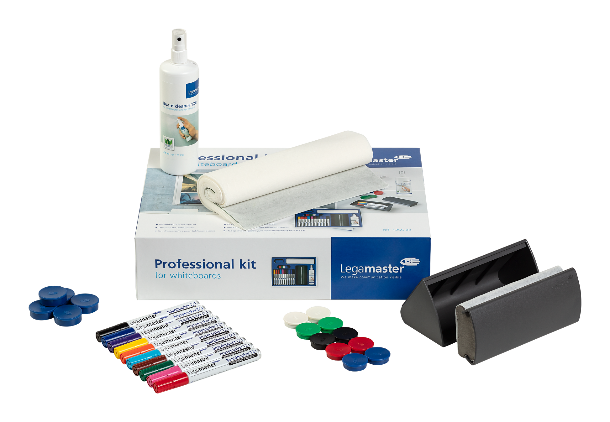 Legamaster Starter-Kit – für Whiteboards, inkl. 5 Haftmagnete 35 mm – 77-teilig