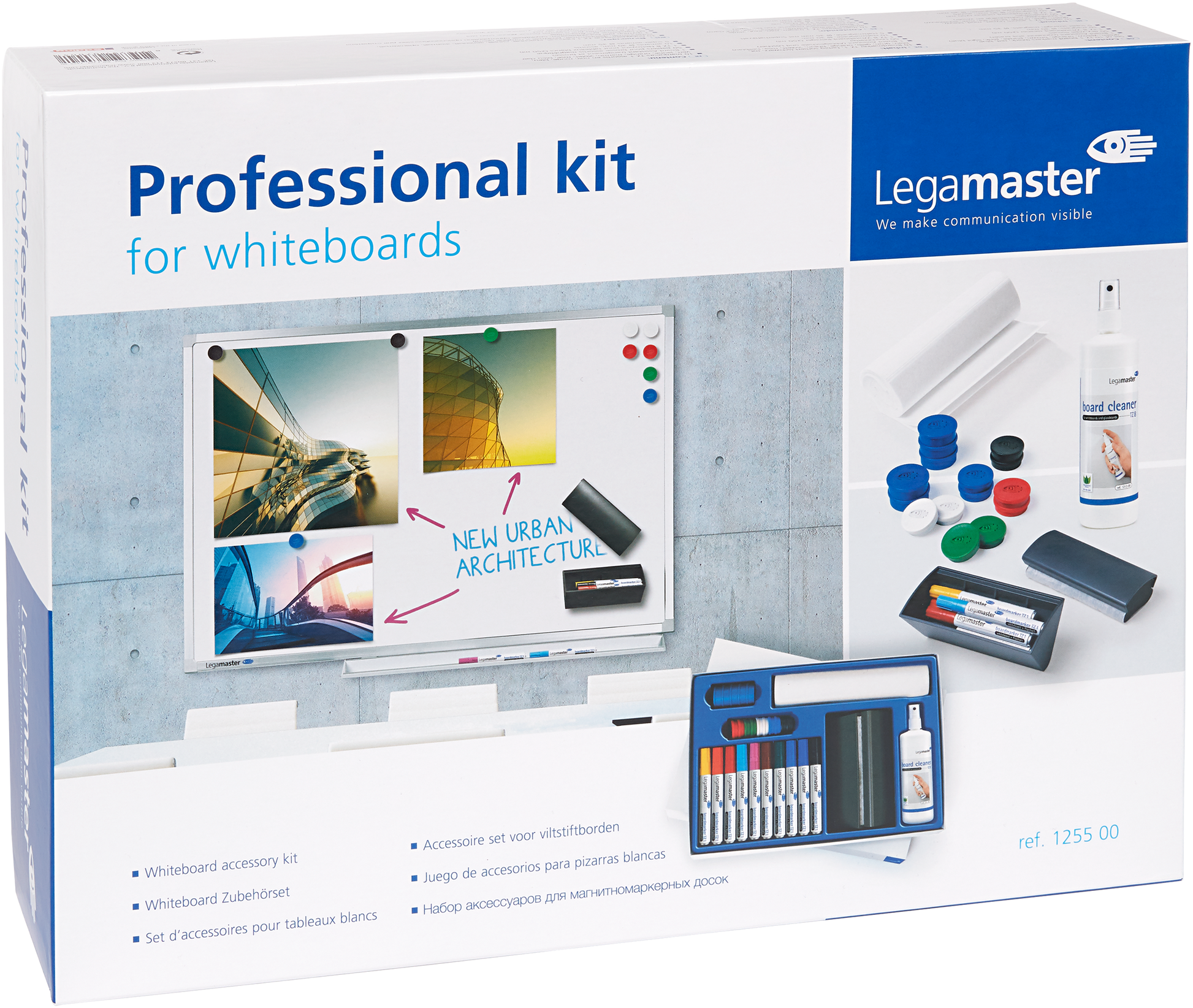 Legamaster Starter-Kit – für Whiteboards, inkl. 5 Haftmagnete 35 mm – 77-teilig