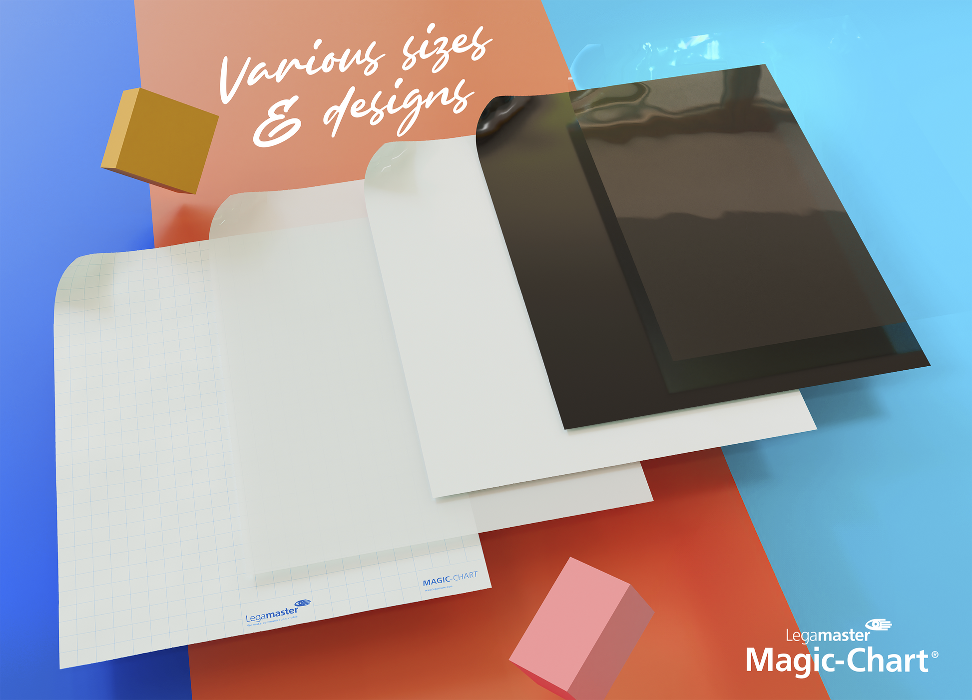 Legamaster MagicChart Flipchartfolie selbstklebend – A4, 25 Blatt