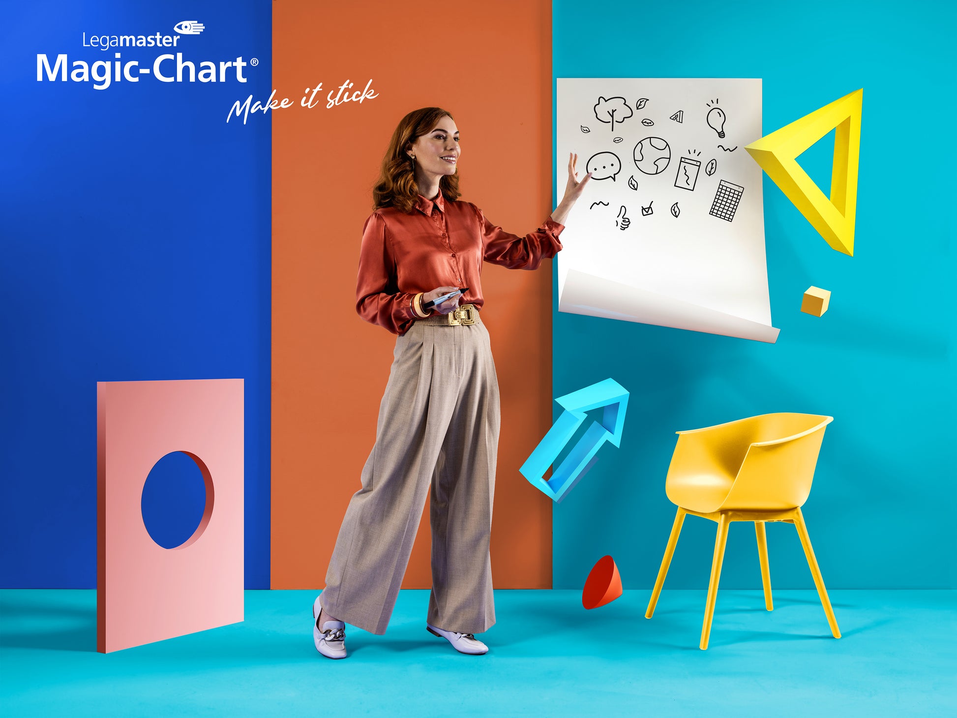 Legamaster MagicChart Flipchartfolie selbstklebend – A4, 25 Blatt