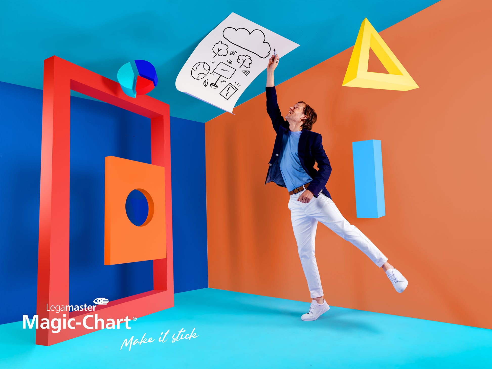 Legamaster MagicChart Flipchartfolie selbstklebend – A4, 25 Blatt