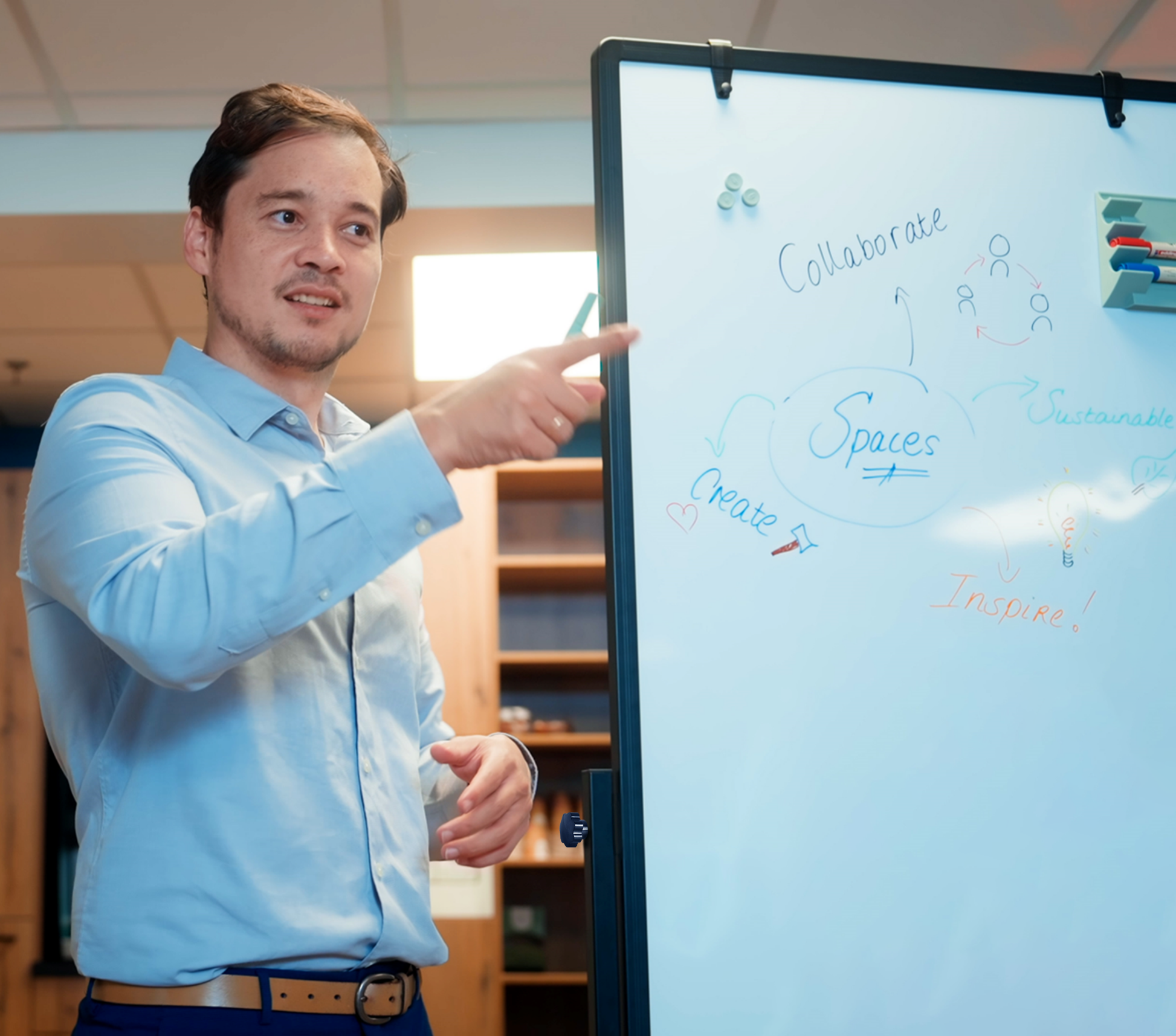 Legamaster Premium Plus Mobiles Whiteboard – Emaille, magnetisch, beidseitig – 76 × 120 cm