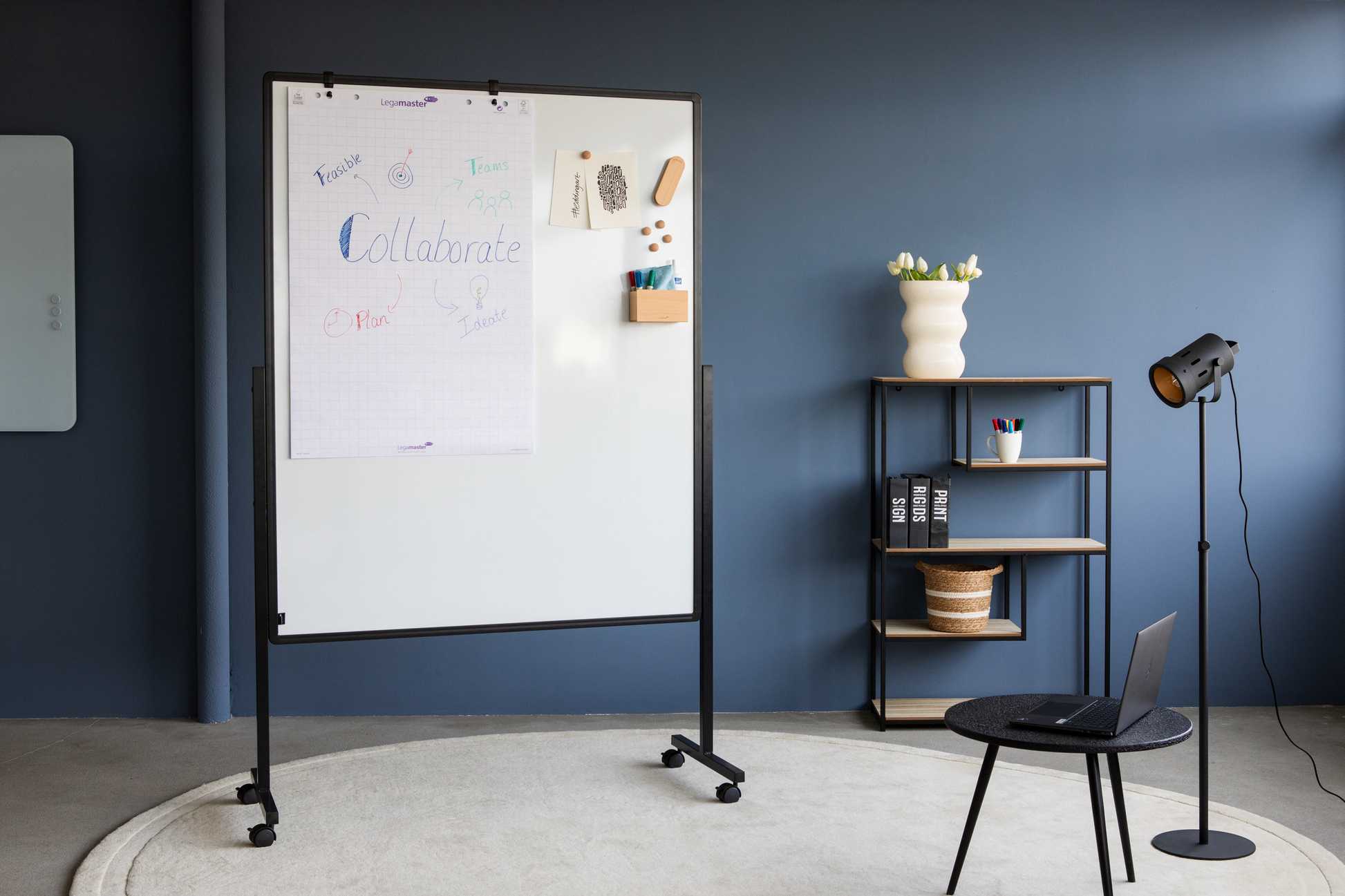 Legamaster Mobiles Whiteboard – Stahl, magnetisch – 150 × 120 cm