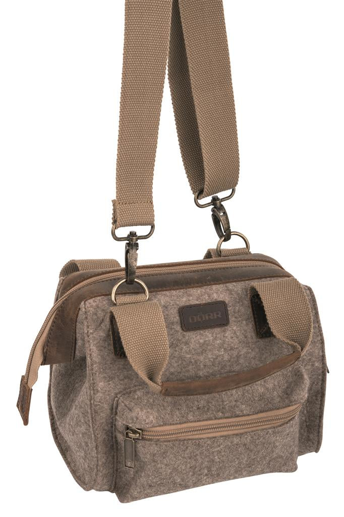 Dörr Ranger S Schultertasche – Filz/Leder – Braun