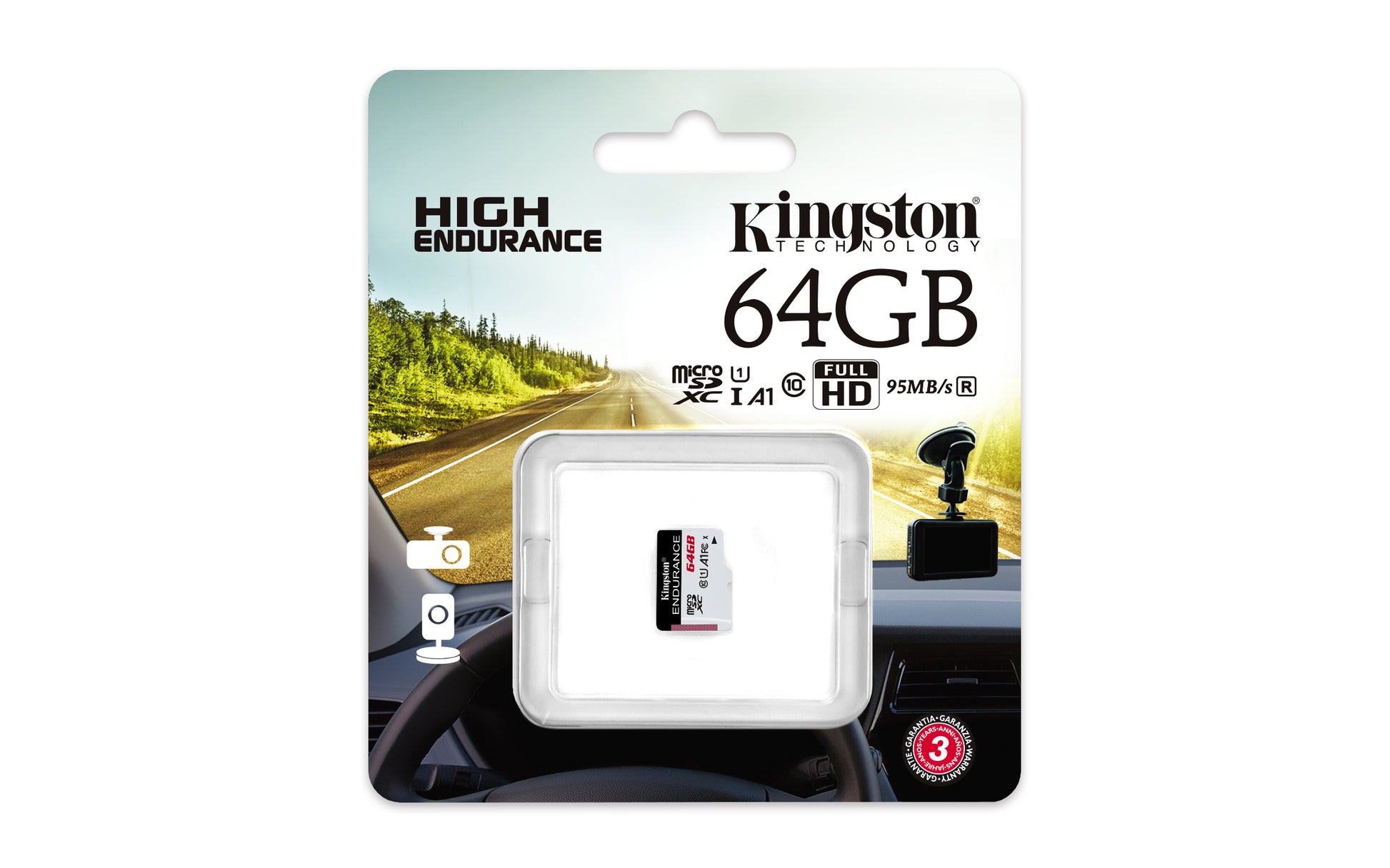 Kingston Technology Kingston Endurance microSDXC Speichergerät – 64 GB, UHS-I, Klasse 10, A1, 95/30 MB/s, ohne Adapter