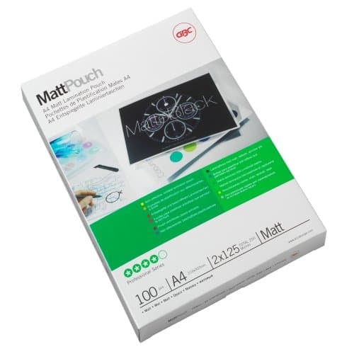 GBC Laminierfolien A4, matt – 125 µm, 216 × 303 mm, 100 Stk.