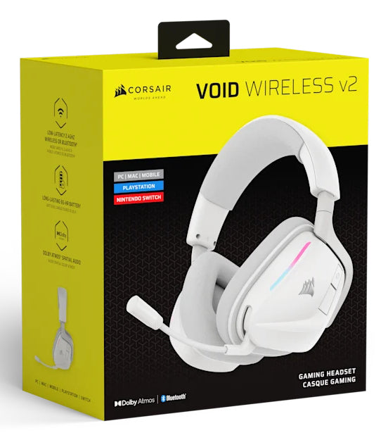 Corsair Void Wireless v2 – Weiss Design, 2.4 GHz + Bluetooth