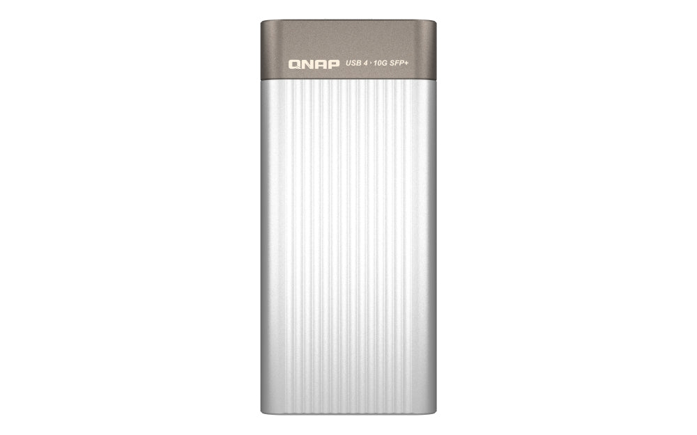 QNAP USB-C zu 10GbE SFP+ Netzwerkadapter – 10 Gbit/s, SFP+, USB-C – für PC, Windows/Mac/Linux – Silber