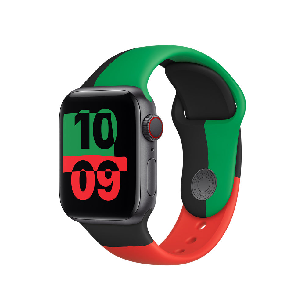 Apple Sportarmband – Black Unity, S/M, für Apple Watch