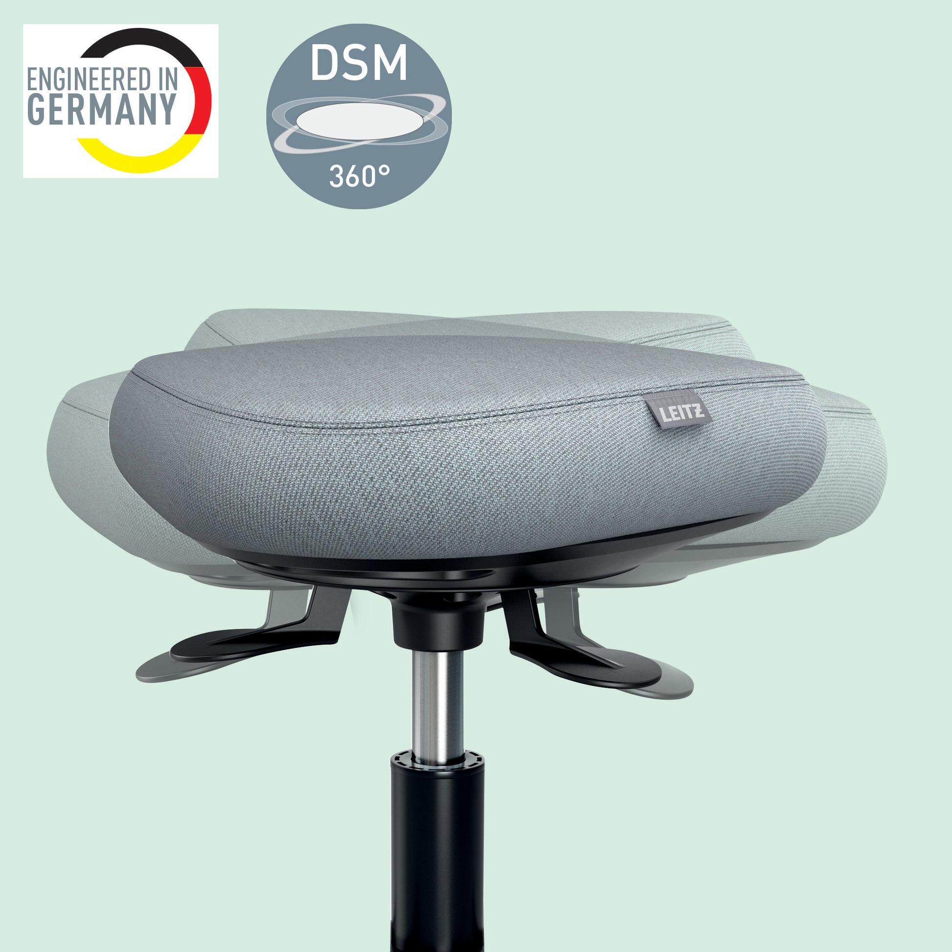 Leitz Hocker Activ – Sitzhöhe 47 cm, 110 kg, schwarz