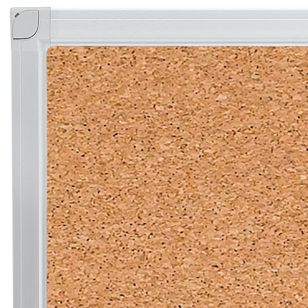 Franken Pinnwand X-tra Line – 60 × 45 cm – Kork, Aluminiumrahmen, Braun