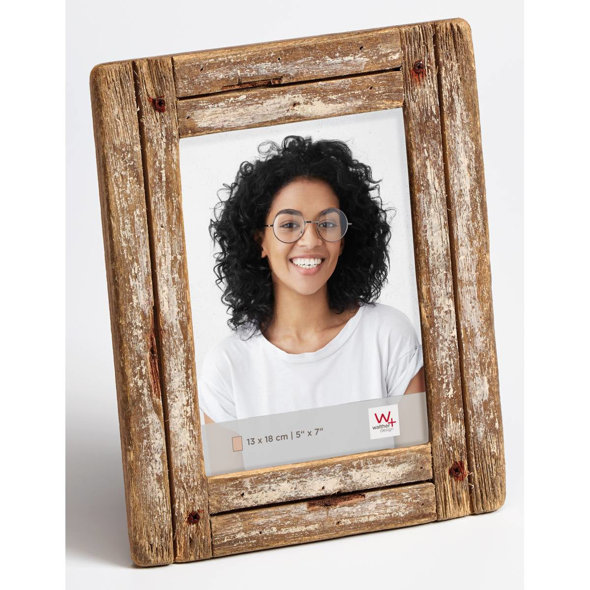 Walther Design Bilderrahmen Dupla Portrait, Holz (Tanne), Braun, 23,5 × 28,5 cm – eco:plus