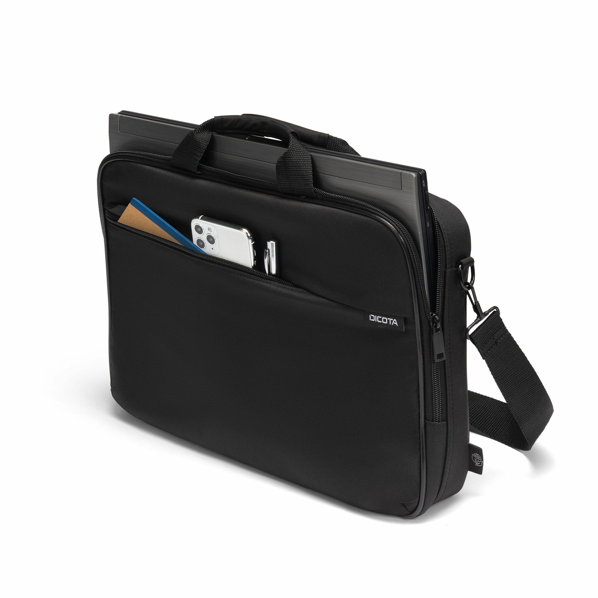 DICOTA Top Traveller ONE – Aktentasche 14,1", Polyester (rPET), Schwarz, 37 × 27 × 5,5 cm