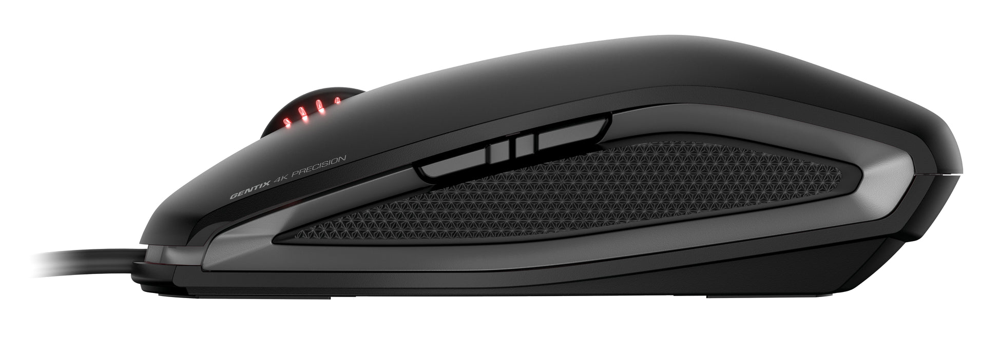 CHERRY GENTIX 4K Maus – kabelgebunden, 6 Tasten, beidhändig, programmierbare Tasten, umschaltbare DPI, schwarz