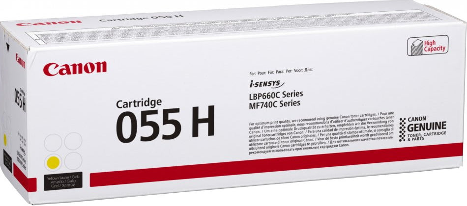 Canon Toner 055H – Gelb, 5900 Seiten – für i-SENSYS MF740