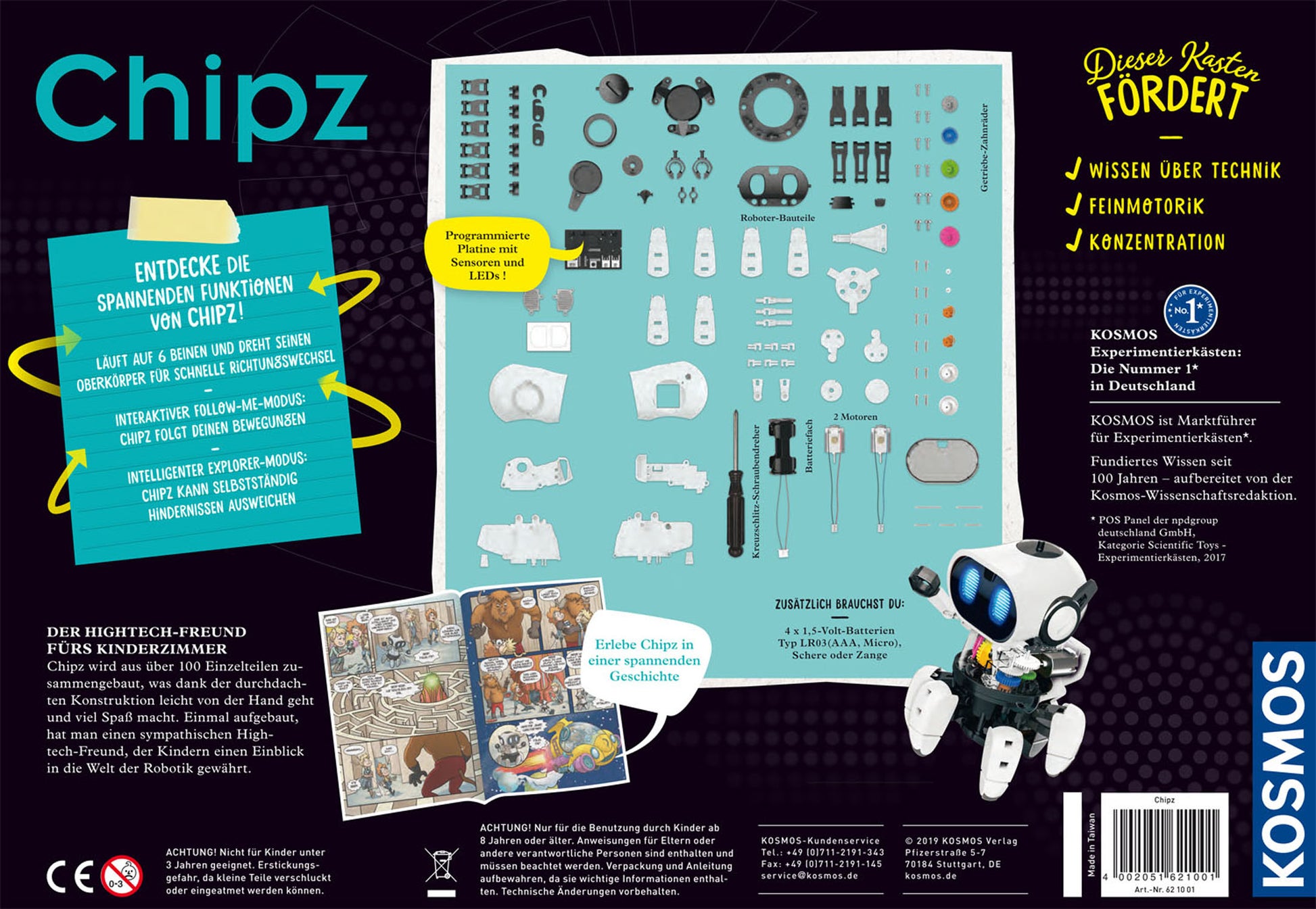 Kosmos Roboterhund – Chipz – Intelligenter Roboter, 8–14 Jahre, Deutsch