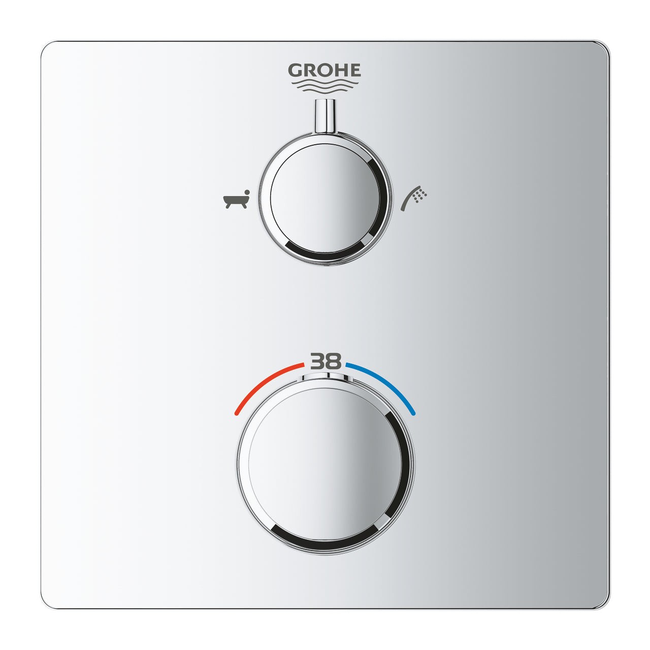 GROHE Badebatterie Grohtherm – Thermostat, Messing, Chrom