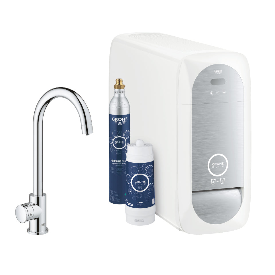 GROHE Einhebelmischer Blue Home Mono – Messing, 180 W, Chrom