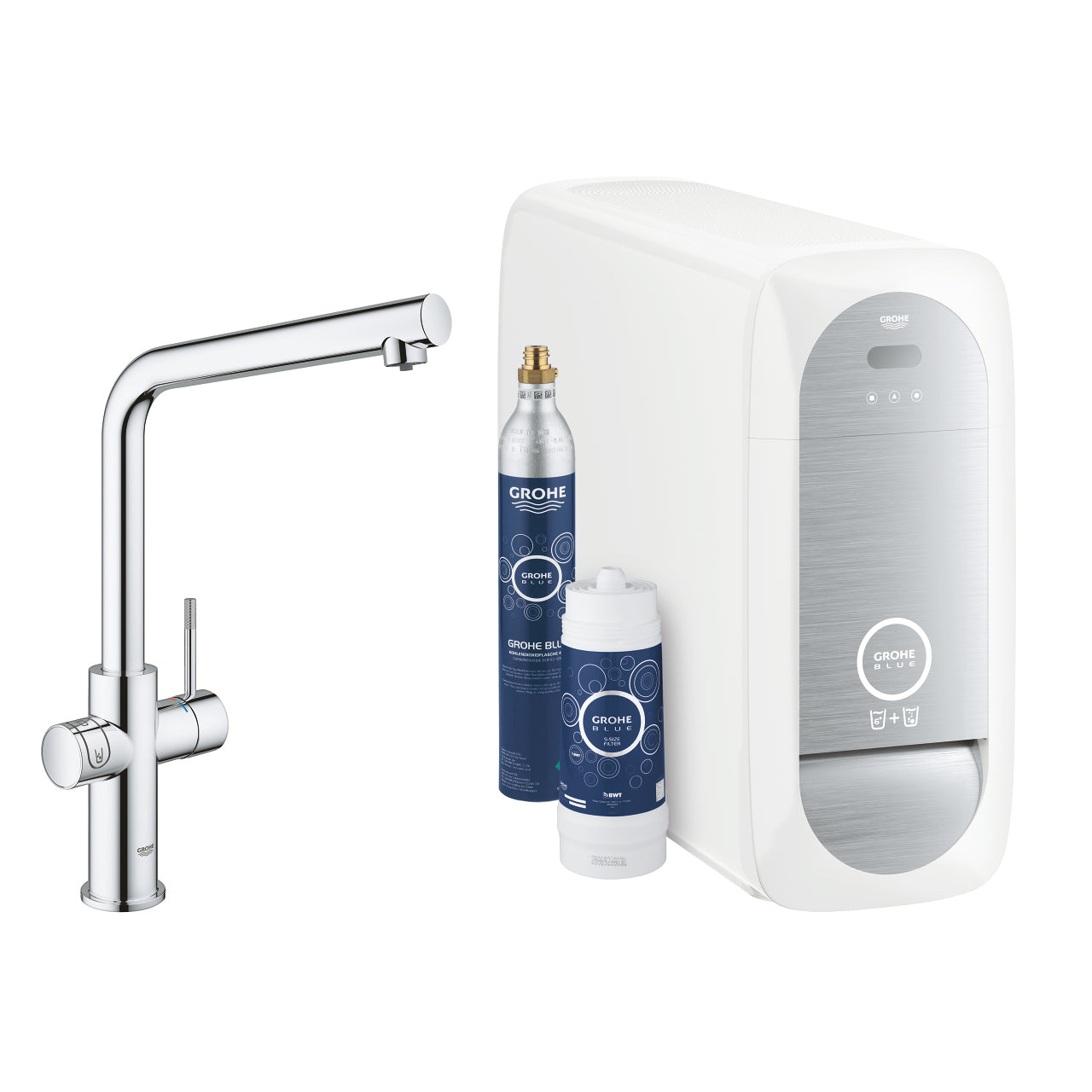GROHE Blue Home L Auslauf – Messing, 180 W, Chrom