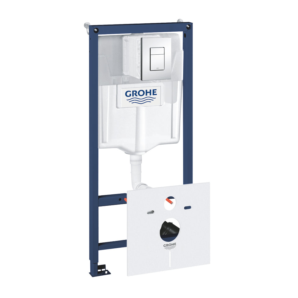GROHE Rapid SL – Montagezubehör – für WC – Stahl Chrom, 52,5 × 111 × 15,5 cm