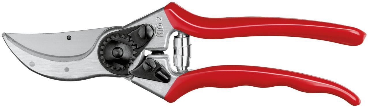 Felco 2 – Gartenschere 215 mm, Aluminiumgriff, Sicherheitssperre, Rot, 1 Stk.