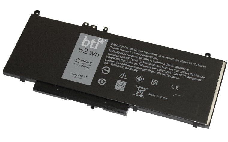 BTI Notebook-Akku – für Dell E5470, E5570 – 62 Wh, 7,6 V (4 Zellen) – Schwarz
