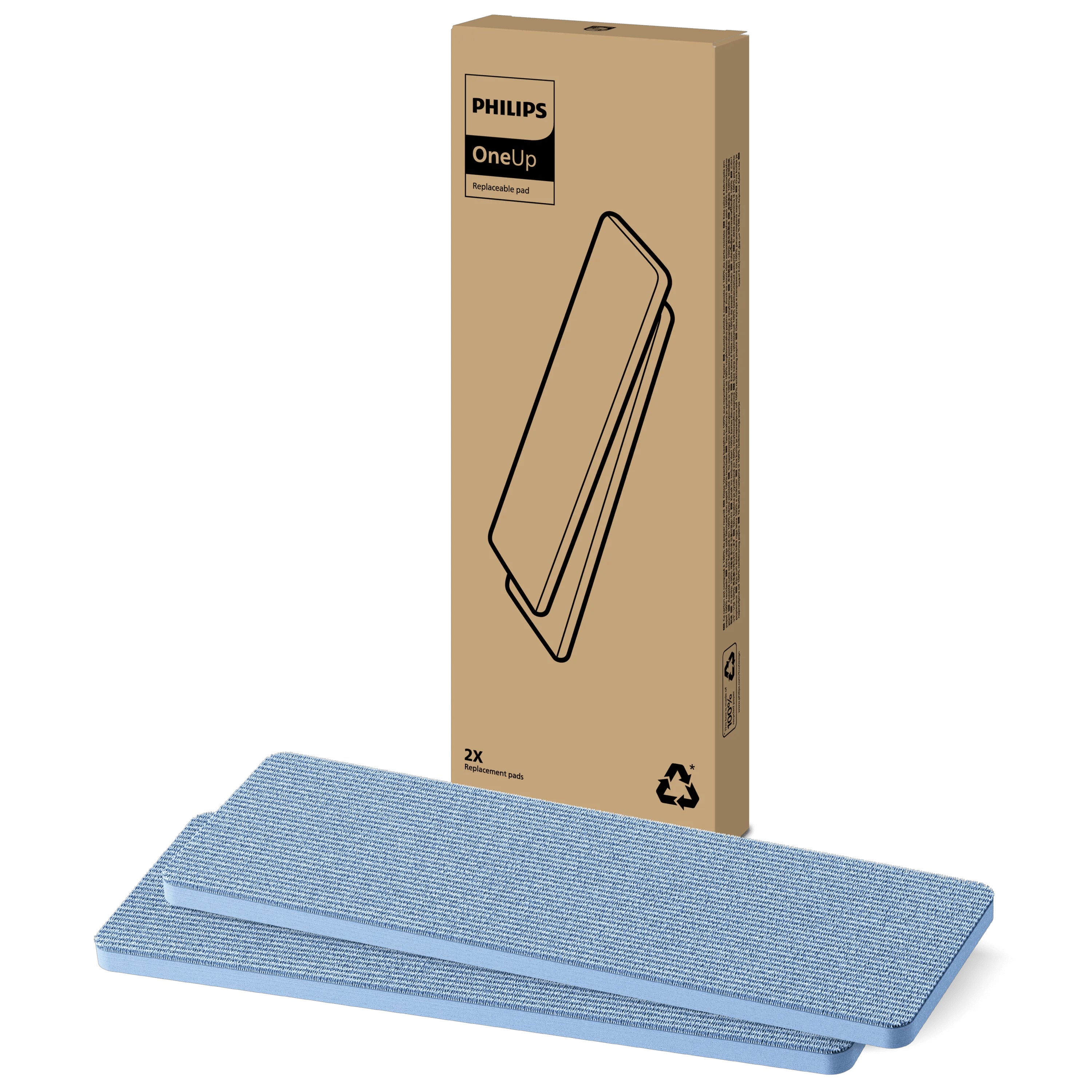 Philips Wischbezug XV1884/10 – 1 Stk., Mikrofaser, Blau, für OneUp 3000, 5000 Serie
