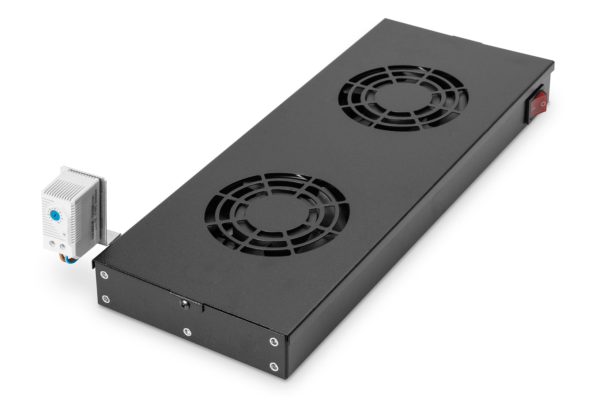 Digitus Lüftereinheit – 19" Rack, 1U, 2×120 mm, Schwarz