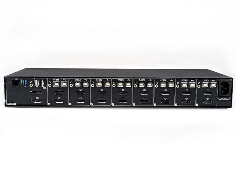 Vertiv SC985DPH-400 – 8-Port DP/HDMI KVM-Switch, Dual-View – 4K/60 Hz, USB 2.0-Hub, Audio
