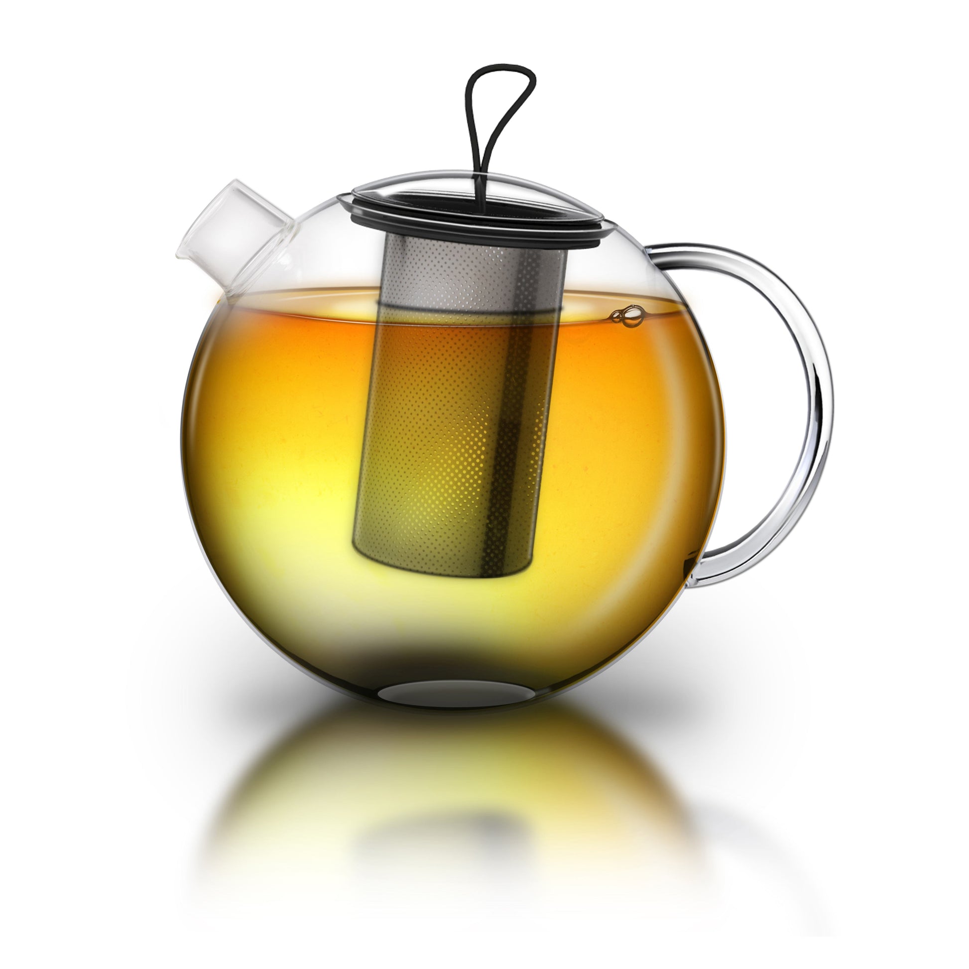 Creano Teekanne, 1,0 l, Borosilikatglas, Edelstahl-Teesieb