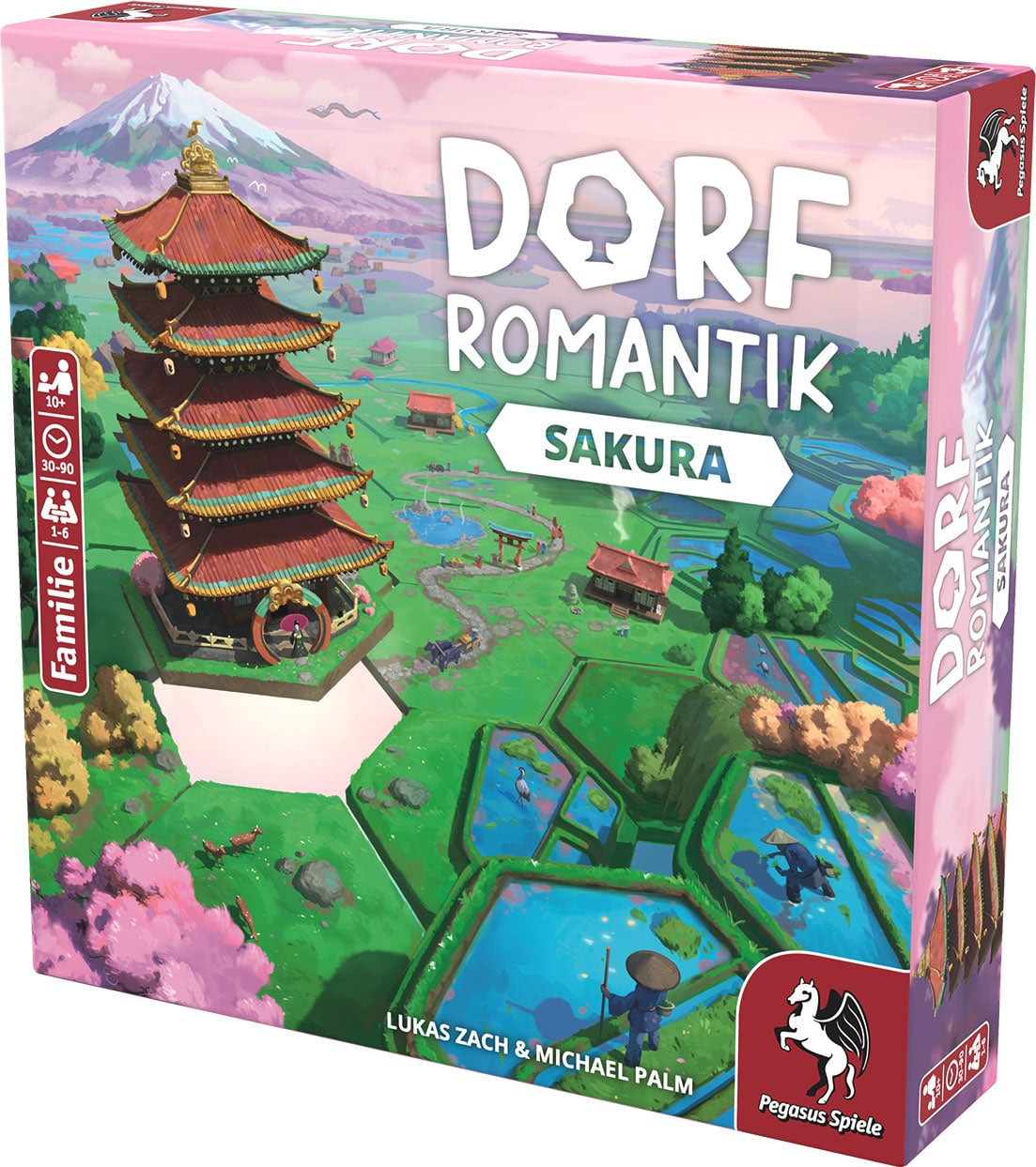 Pegasus Dorfromantik Sakura Brettspiel, 1–6 Spieler, ab 10 J., 30 Min., DE