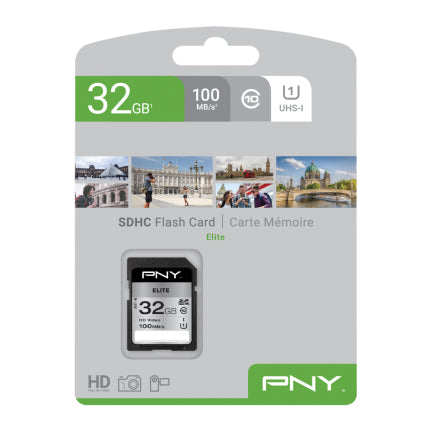 PNY Elite SDHC 32 GB – UHS-I, Klasse 10, U1