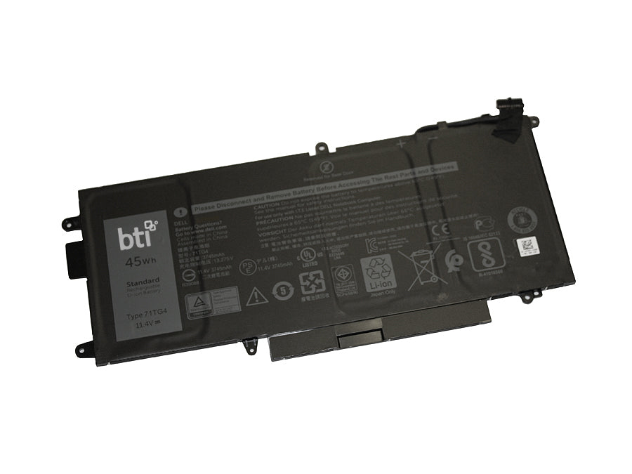 BTI Notebook-Akku – für Dell – 43 Wh, 11,4 V (3 Zellen) – Schwarz