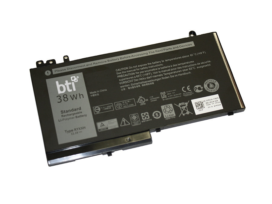 BTI Notebook-Akku – für Dell – 38 Wh, 11,1 V (3 Zellen) – Schwarz