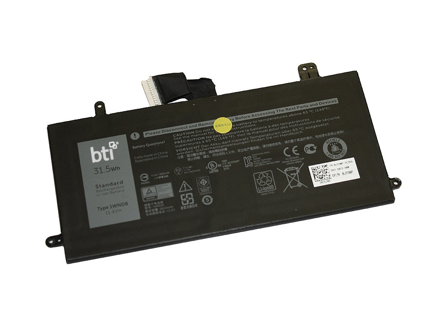 BTI Notebook-Akku – für Dell Latitude 5285 – 30 Wh, 11,4 V (3 Zellen) – Schwarz