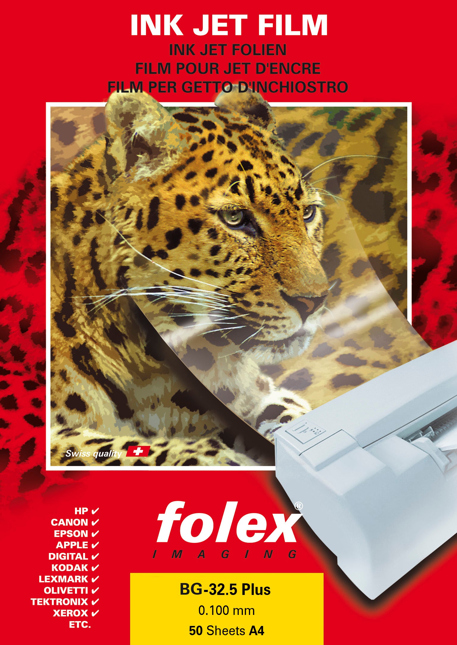 Folex Ink Jet Universal-Folie BG32.5+ – Leuchtende Farben, Schnell trocknend