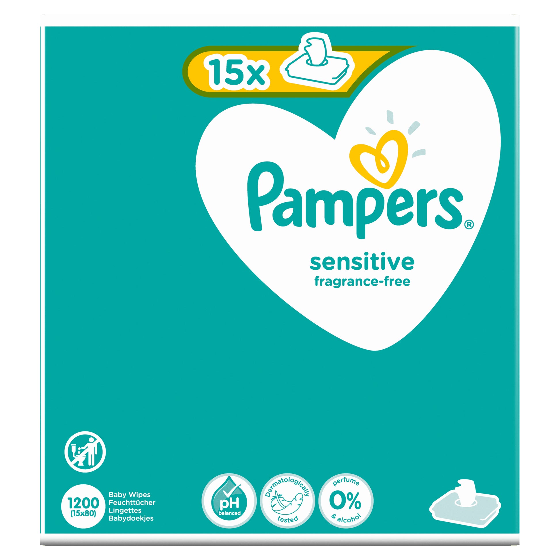 Pampers Feuchttücher Sensitive – 1200 Stk