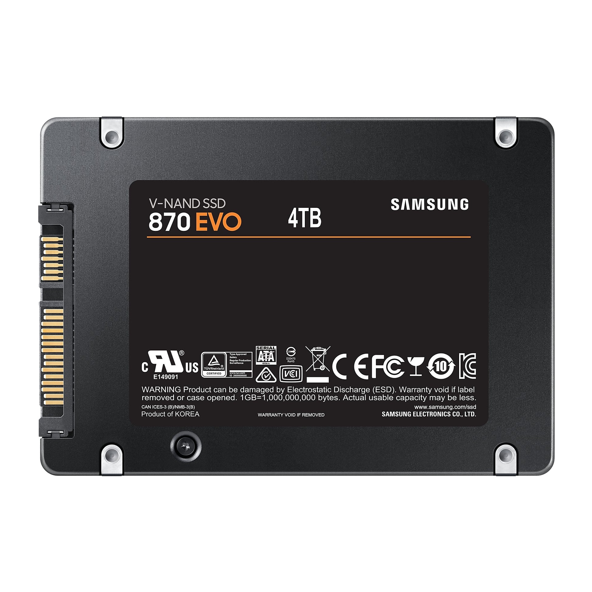 Samsung 870 EVO – 4 TB, 2,5" SATA SSD