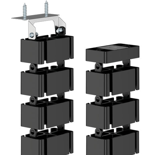 Fellowes Kabelführung – Schwarz, ABS/Metall, B 129 × H 1288 × T 107 mm