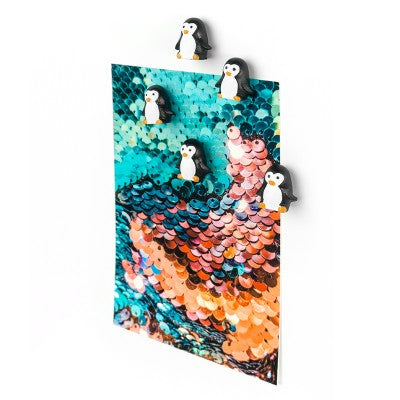 Trendform Magnet Pinguin FA4620 – 21 × 20 × 18 mm, Kunstharz, mehrfarbig, 6 Stück