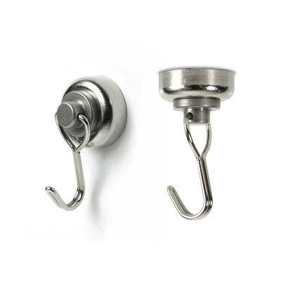 Trendform Magnethaken Twister – Metall – Ø 25 mm, L 42 mm, 2 Stk. – silber
