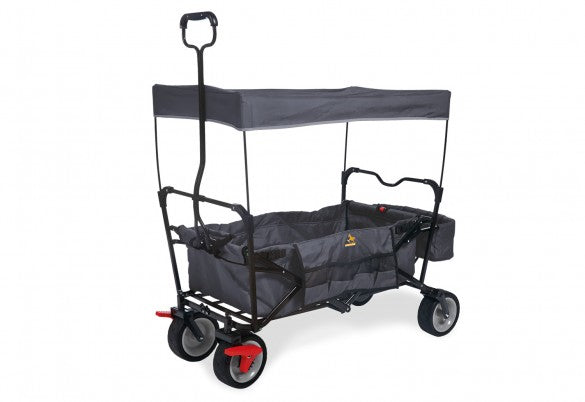 Pinolino Kinderträume Klappbollerwagen – mit Bremse, Sonnendach – bis 70 kg, 590×670×1240 mm – Anthrazit