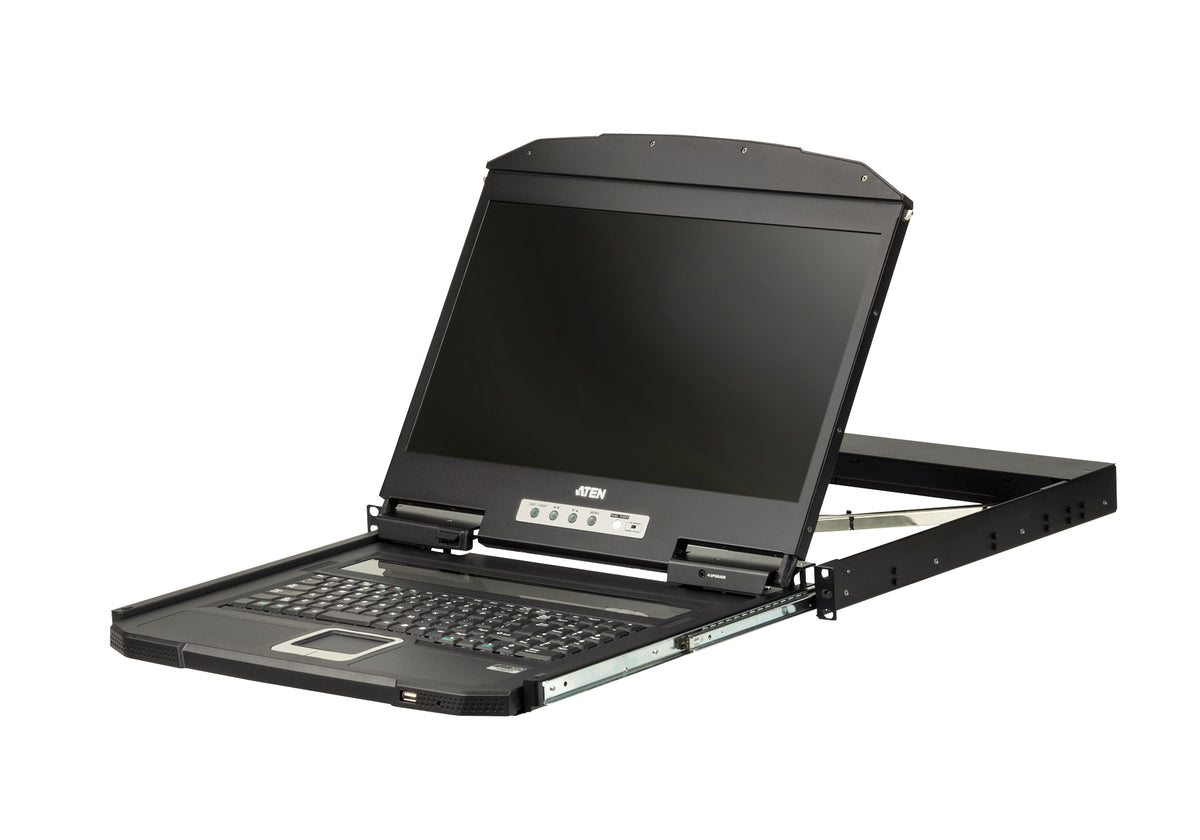 ATEN CL3700NW – 18,5" Rack-LCD-Konsole – 1920 × 1080/60 Hz, 1-Port KVM, DE-Layout – 1U