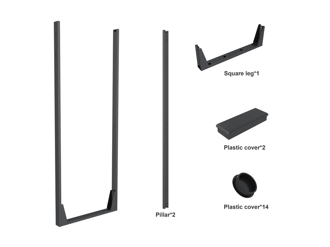 Multibrackets Floormount Pro OM46N-D – Monitorhalterung, Standfuss, bis 46", 80 kg, Drehbar, Schwarz