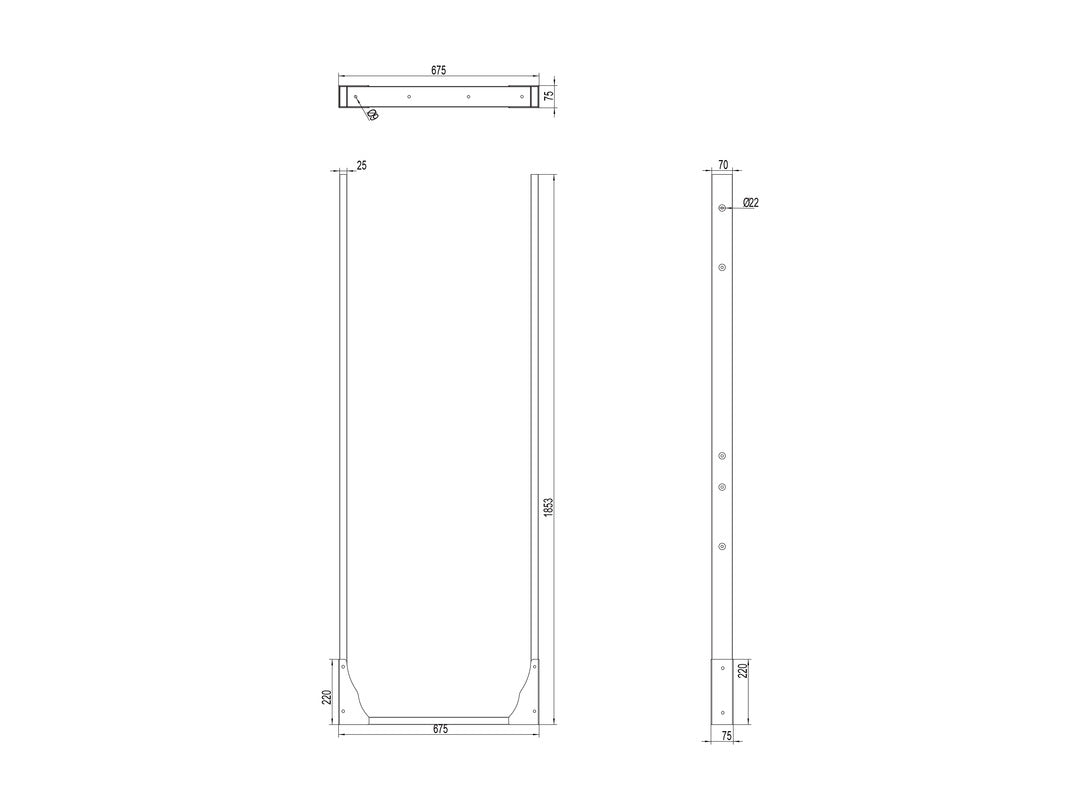 Multibrackets Floormount Pro OM55N-D – Monitorhalterung, Standfuss, bis 55", 80 kg, Drehen, Schwarz