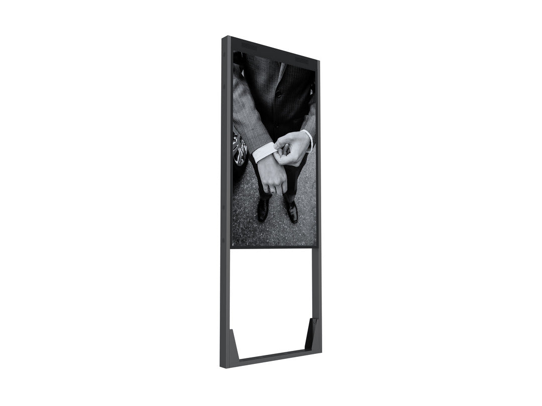 Multibrackets Floormount Pro OM55N-D – Monitorhalterung, Standfuss, bis 55", 80 kg, Drehen, Schwarz