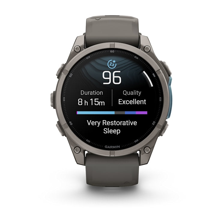 Garmin fēnix 9 47 mm GPS – Titan, Grau, 100 m, für Android, iPhone